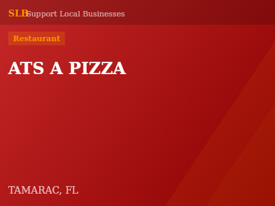 ATS A PIZZA — Restaurant in TAMARAC, FL