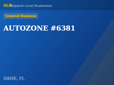 AUTOZONE #6381 — General Business in DAVIE, FL
