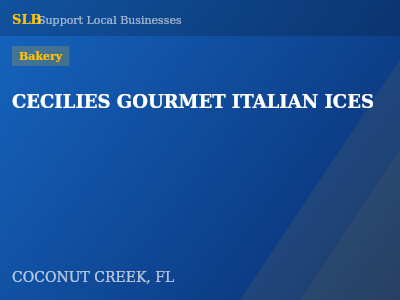 CECILIES GOURMET ITALIAN ICES — Bakery in COCONUT CREEK, FL
