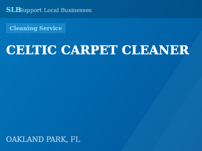 CELTIC CARPET CLEANER — Cleaning Service in OAKLAND PARK, FL