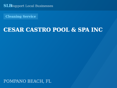 CESAR CASTRO POOL & SPA INC — Cleaning Service in POMPANO BEACH, FL