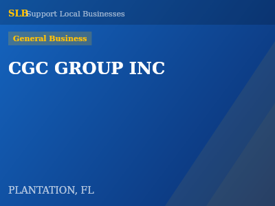 CGC GROUP INC — General Business in PLANTATION, FL