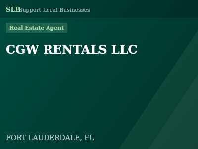 CGW RENTALS LLC — Real Estate Agent in FORT LAUDERDALE, FL