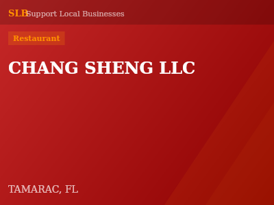 CHANG SHENG LLC — Restaurant in TAMARAC, FL