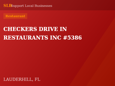 CHECKERS DRIVE IN RESTAURANTS INC #5386 — Restaurant in LAUDERHILL, FL