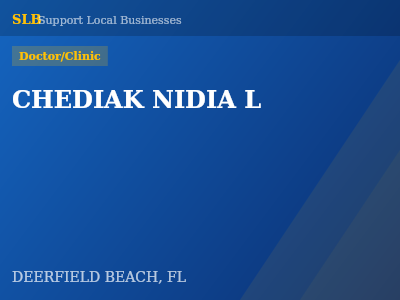CHEDIAK NIDIA L — Doctor/Clinic in DEERFIELD BEACH, FL