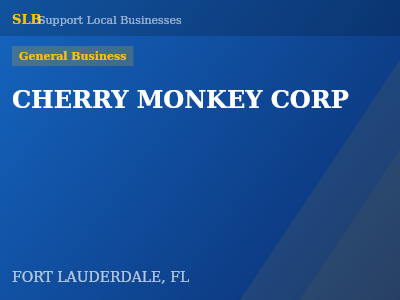 CHERRY MONKEY CORP — General Business in FORT LAUDERDALE, FL