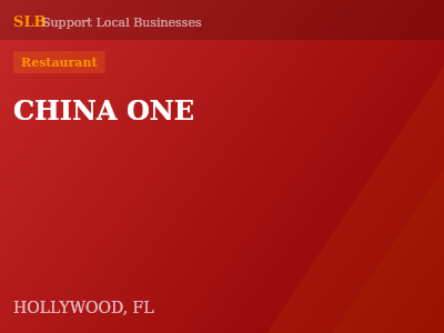CHINA ONE — Restaurant in HOLLYWOOD, FL