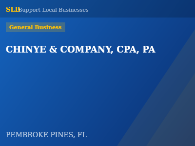 CHINYE & COMPANY, CPA, PA — General Business in PEMBROKE PINES, FL