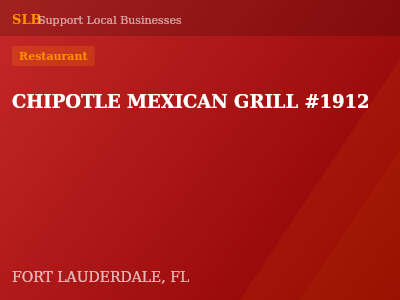 CHIPOTLE MEXICAN GRILL #1912 — Restaurant in FORT LAUDERDALE, FL