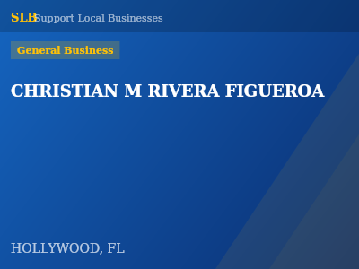 CHRISTIAN M RIVERA FIGUEROA — General Business in HOLLYWOOD, FL