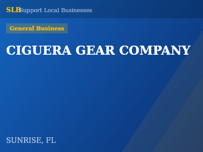 CIGUERA GEAR COMPANY — General Business in SUNRISE, FL