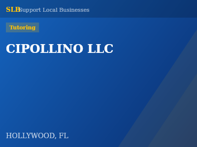 CIPOLLINO LLC — Tutoring in HOLLYWOOD, FL