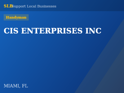 CIS ENTERPRISES INC — Handyman in MIAMI, FL