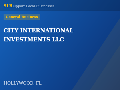 CITY INTERNATIONAL INVESTMENTS LLC — General Business in HOLLYWOOD, FL