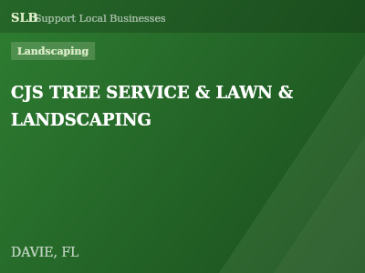 CJS TREE SERVICE & LAWN & LANDSCAPING — Landscaping in DAVIE, FL