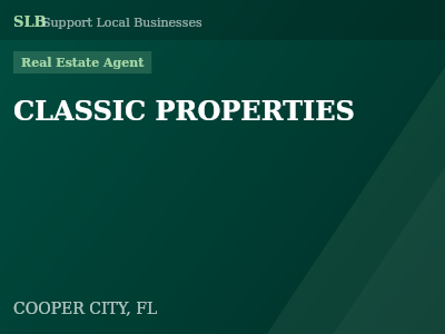 CLASSIC PROPERTIES — Real Estate Agent in COOPER CITY, FL