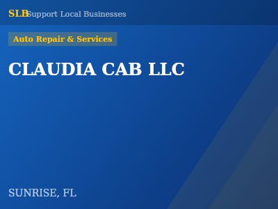 CLAUDIA CAB LLC — Auto Repair & Services in SUNRISE, FL