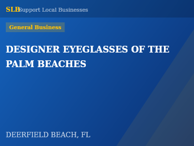 DESIGNER EYEGLASSES OF THE PALM BEACHES — General Business in DEERFIELD BEACH, FL