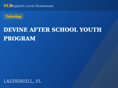 DEVINE AFTER SCHOOL YOUTH PROGRAM — Tutoring in LAUDERHILL, FL