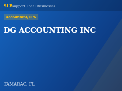 DG ACCOUNTING INC — Accountant/CPA in TAMARAC, FL