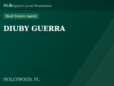 DIUBY GUERRA — Real Estate Agent in HOLLYWOOD, FL