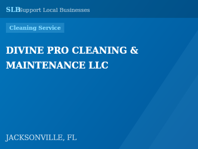DIVINE PRO CLEANING & MAINTENANCE LLC — Cleaning Service in JACKSONVILLE, FL