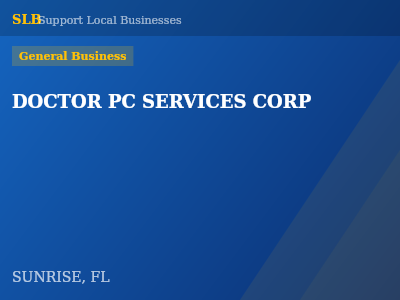 DOCTOR PC SERVICES CORP — General Business in SUNRISE, FL