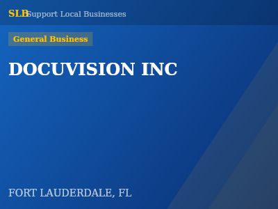 DOCUVISION INC — General Business in FORT LAUDERDALE, FL