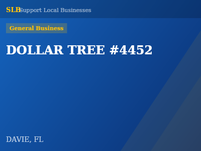 DOLLAR TREE #4452 — General Business in DAVIE, FL