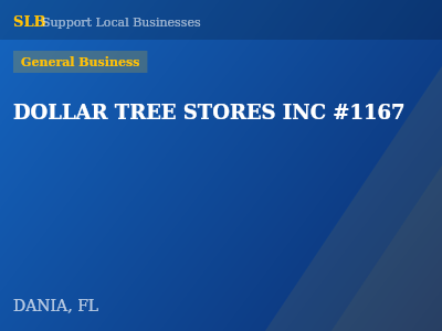 DOLLAR TREE STORES INC #1167 — General Business in DANIA, FL