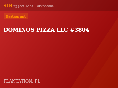 DOMINOS PIZZA LLC #3804 — Restaurant in PLANTATION, FL