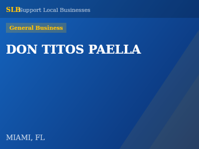 DON TITOS PAELLA — General Business in MIAMI, FL