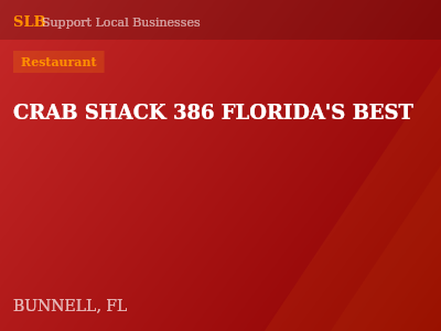 CRAB SHACK 386 FLORIDA'S BEST — Restaurant in BUNNELL, FL
