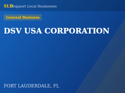 DSV USA CORPORATION — General Business in FORT LAUDERDALE, FL