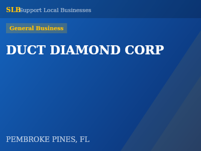 DUCT DIAMOND CORP — General Business in PEMBROKE PINES, FL
