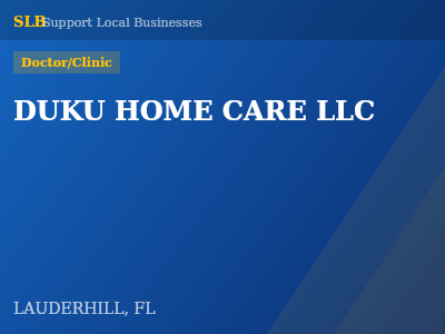 DUKU HOME CARE LLC — Doctor/Clinic in LAUDERHILL, FL