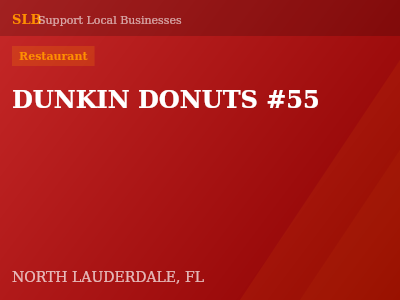 DUNKIN DONUTS #55 — Restaurant in NORTH LAUDERDALE, FL
