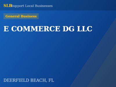 E COMMERCE DG LLC — General Business in DEERFIELD BEACH, FL