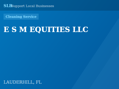 E S M EQUITIES LLC — Cleaning Service in LAUDERHILL, FL