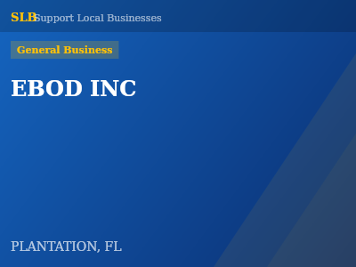 EBOD INC — General Business in PLANTATION, FL