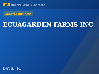 ECUAGARDEN FARMS INC — General Business in DAVIE, FL