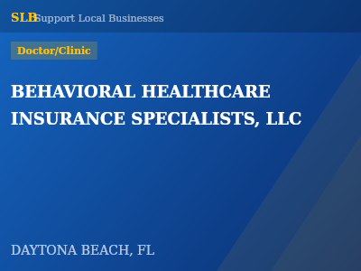BEHAVIORAL HEALTHCARE INSURANCE SPECIALISTS, LLC — Doctor/Clinic in DAYTONA BEACH, FL