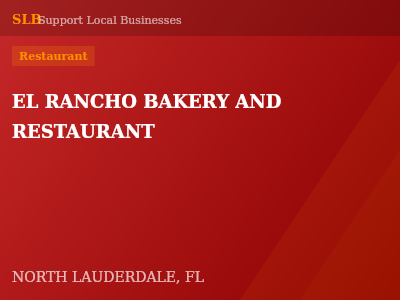 EL RANCHO BAKERY AND RESTAURANT — Restaurant in NORTH LAUDERDALE, FL