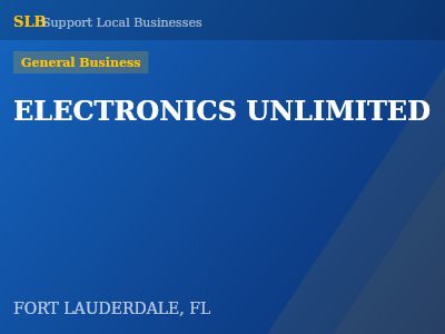 ELECTRONICS UNLIMITED — General Business in FORT LAUDERDALE, FL
