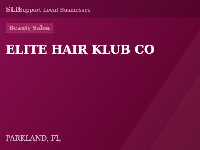 ELITE HAIR KLUB CO — Beauty Salon in PARKLAND, FL