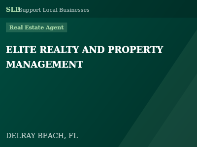 ELITE REALTY AND PROPERTY MANAGEMENT — Real Estate Agent in DELRAY BEACH, FL