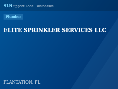 ELITE SPRINKLER SERVICES LLC — Plumber in PLANTATION, FL