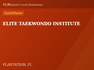 ELITE TAEKWONDO INSTITUTE — Gym/Fitness in PLANTATION, FL
