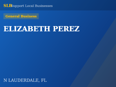 ELIZABETH PEREZ — General Business in N LAUDERDALE, FL